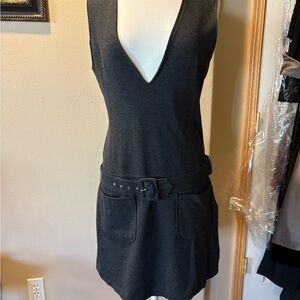 Chic Black V-Neck Mini Dress